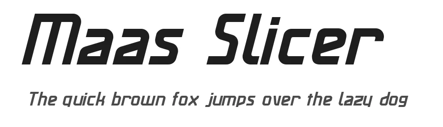 Maas Slicer by Peter Wiegel — Display Font