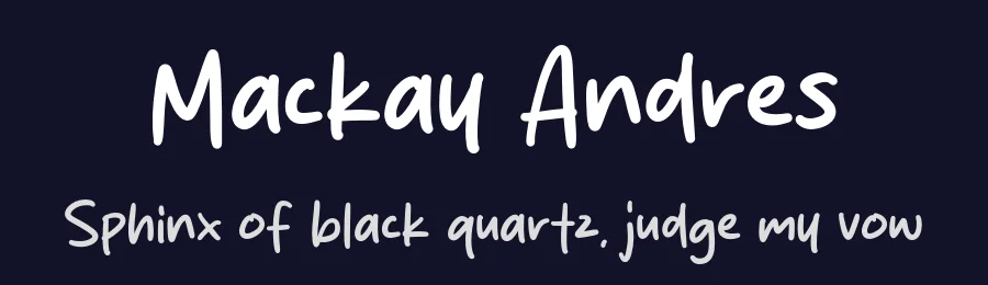 Mackay Andres by MJType — Script Handwritten Font — thumbnail 2