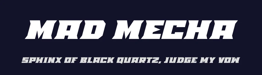 Mad Mecha by Hawtpixel — Display Font — thumbnail 2