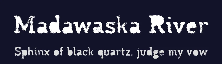 Madawaska River by Typodermic Fonts — Decorative Font — thumbnail 2