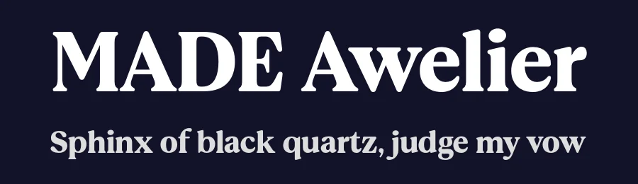 MADE Awelier by MadeType — Serif Font — thumbnail 2