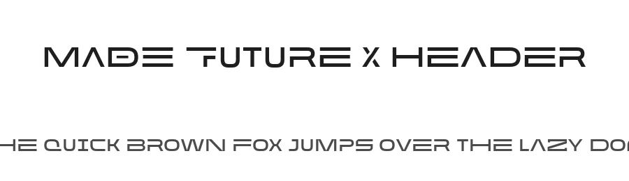 MADE Future X Header by MadeType β Display Font