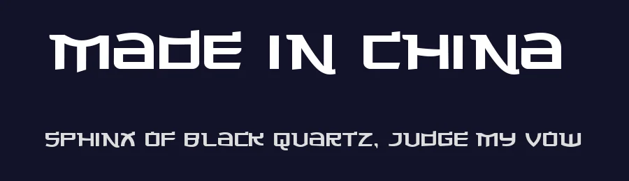 Made in China by Utopia — Decorative Font — thumbnail 2