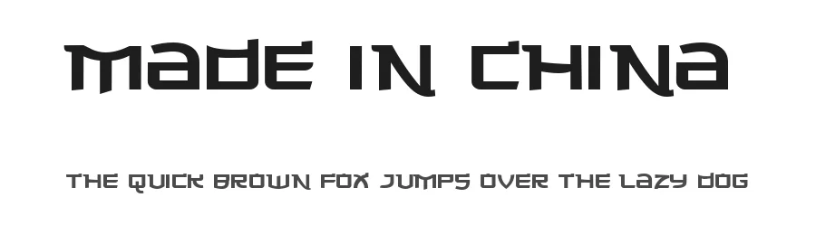 Made in China by Utopia β Decorative Font