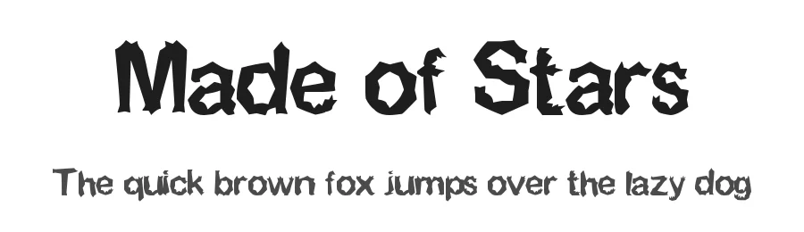 Made of Stars by Untitled Motion â Decorative Font