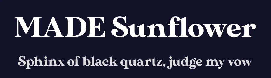 MADE Sunflower by MadeType — Serif Font — thumbnail 2