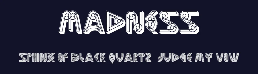 Madness by Vladimir Nikolic — Decorative Font — thumbnail 2