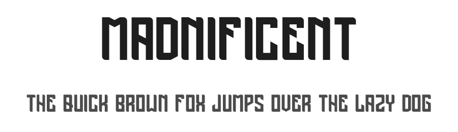 Madnificent by Benny Sebastian — Display Font