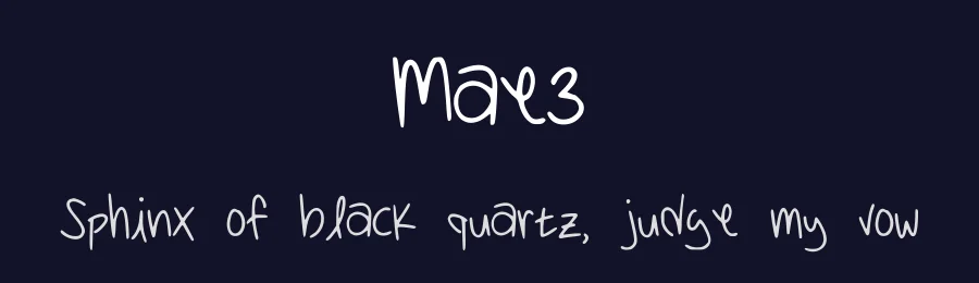 Mae3 by Mae D'nalgne — Script Handwritten Font — thumbnail 2