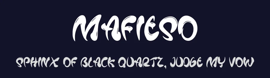 Mafieso by Rometheme Std — Decorative Font — thumbnail 2