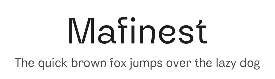 Mafinest by Craft Supply Co. — Sans Serif Font