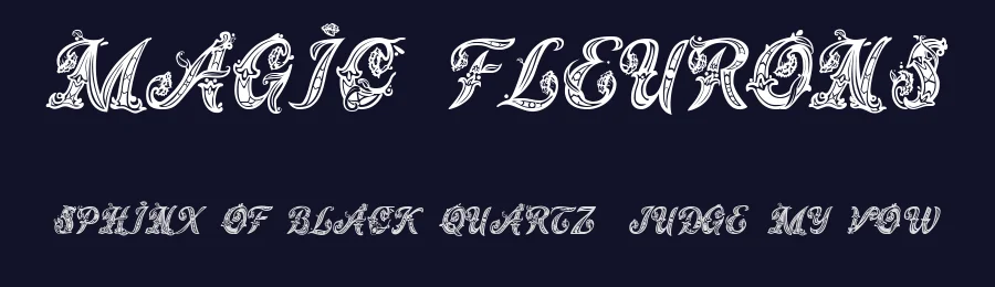 Magic Fleurons by Nicole Cepeda — Decorative Font — thumbnail 2