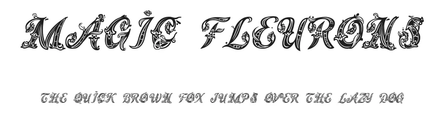 Magic Fleurons by Nicole Cepeda — Decorative Font