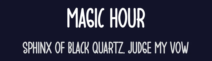 Magic Hour by Hamsah — Decorative Font — thumbnail 2