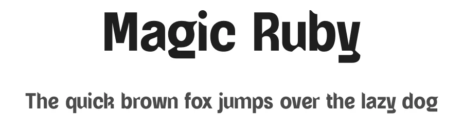 Magic Ruby by Nathatype — Sans Serif Font