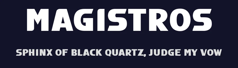 Magistros by Vladimir Nikolic — Sans Serif Font — thumbnail 2