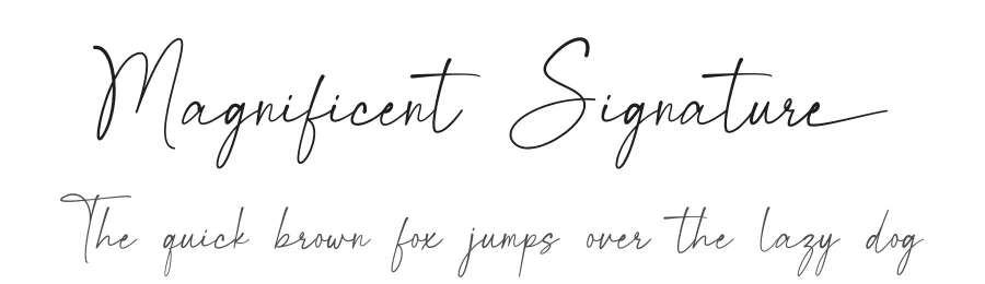 Magnificent Signature