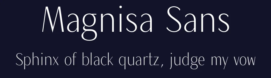 Magnisa Sans by Aleksey Ryabov — Sans Serif Font — thumbnail 2
