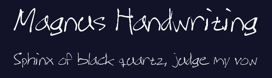 Magnus Handwriting by Magnus Johansson — Script Handwritten Font — thumbnail 2