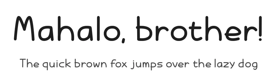 Mahalo, brother! by Chequered Ink — Decorative Font