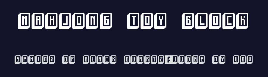 Mahjong Toy Block by earl ciel — Decorative Font — thumbnail 2