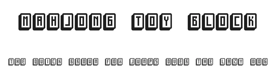 Mahjong Toy Block by earl ciel — Decorative Font