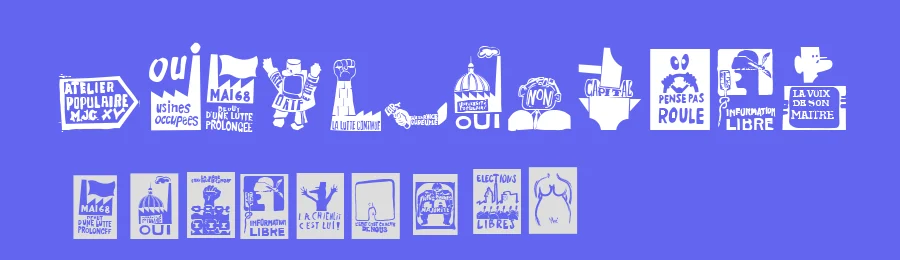 Mai 1968 by Sandra Sisofo — Dingbats Font — thumbnail 3