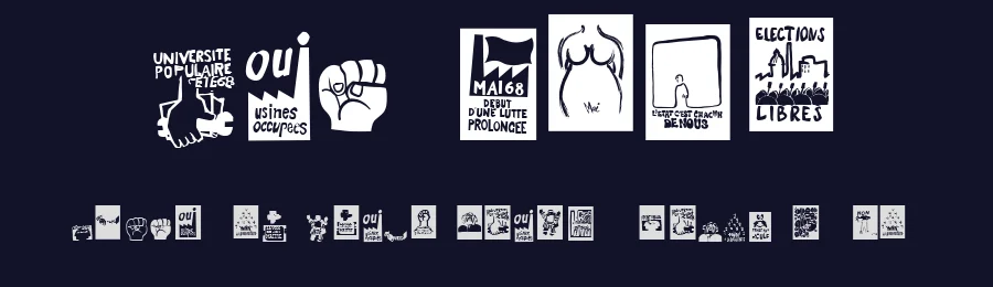 Mai 1968 by Sandra Sisofo — Dingbats Font — thumbnail 2