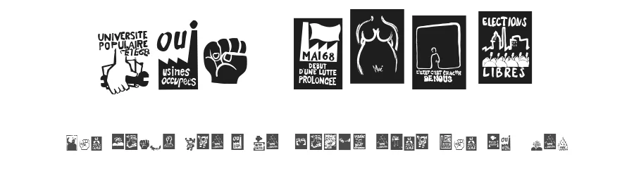 Mai 1968 by Sandra Sisofo — Dingbats Font