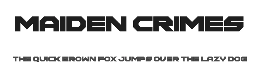 Maiden Crimes by Chequered Ink — Display Font