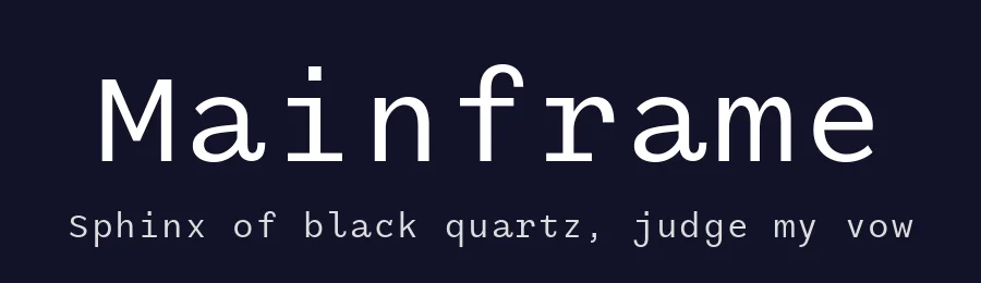 Mainframe by Tyler Finck — Sans Serif Font — thumbnail 2