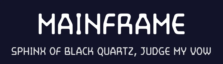 Mainframe by Disaster Fonts — Display Font — thumbnail 2