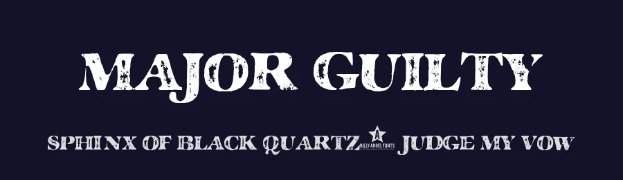Major Guilty by Billy Argel Fonts ® — Decorative Font — thumbnail 2