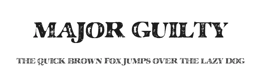 Major Guilty by Billy Argel Fonts ® — Decorative Font
