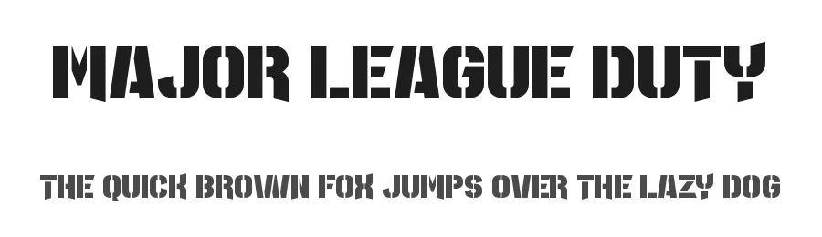 Major League Duty by Chequered Ink โ Decorative Font