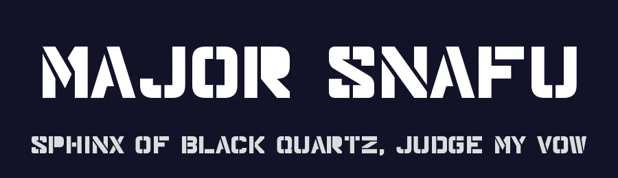 Major Snafu by Vic Fieger — Decorative Font — thumbnail 2