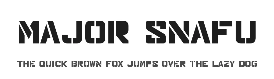 Major Snafu by Vic Fieger β Decorative Font