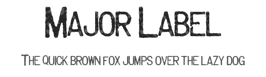 Major Label by Xerographer Fonts — Decorative Font