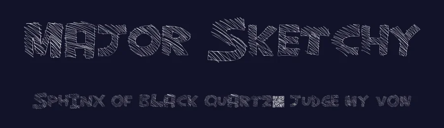 Major Sketchy by Xerographer Fonts — Decorative Font — thumbnail 2