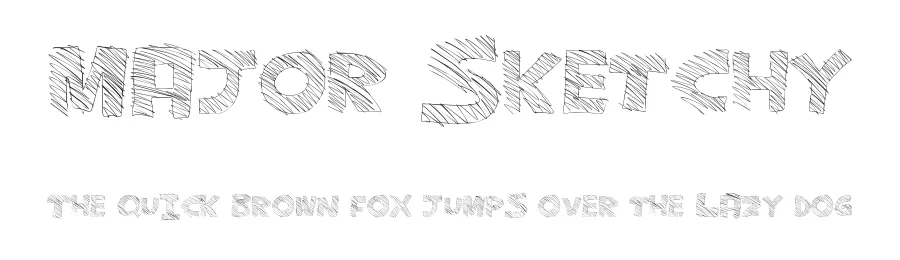 Major Sketchy by Xerographer Fonts — Decorative Font