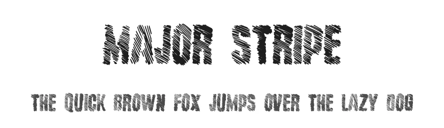Major Stripe by Xerographer Fonts — Decorative Font