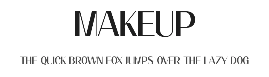 Makeup by Perfectype — Sans Serif Font