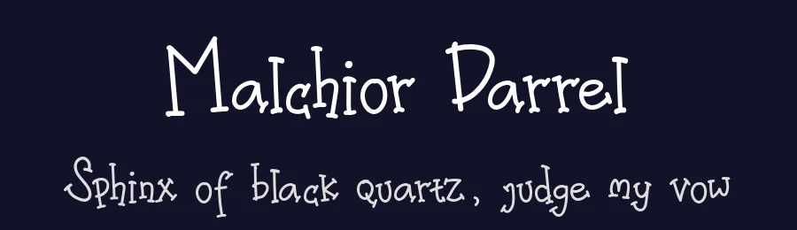 Malchior Darrel by Chichucha — Decorative Font — thumbnail 2