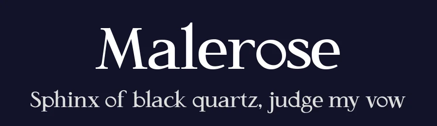 Malerose by zamjump — Serif Font — thumbnail 2