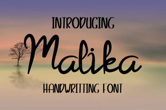Malika Font by Mahesa Design by Mahesa Design — Script Handwritten Font