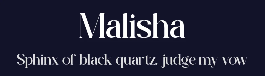 Malisha by Slide Shoot Type — Serif Font — thumbnail 2