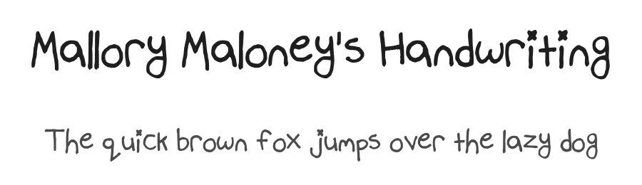 Mallory Maloney's Handwriting