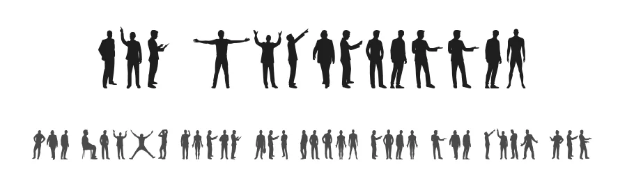 Man Silhouettes by Woodcutter — Dingbats Font