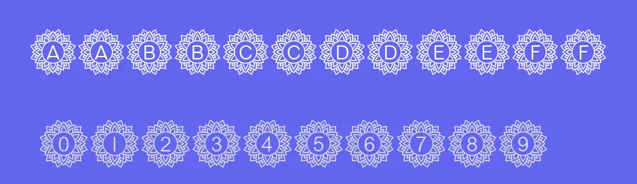 Mandala Mono by www.freesvgdesigns.com — Decorative Font — thumbnail 3