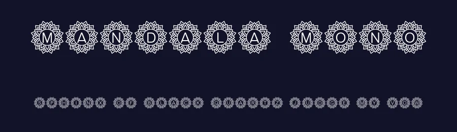 Mandala Mono by www.freesvgdesigns.com — Decorative Font — thumbnail 2